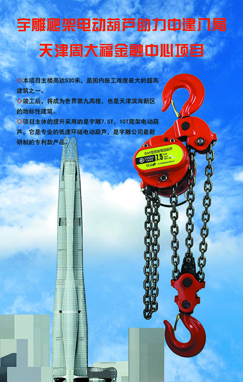 爬架电动葫芦对建筑的重大意义